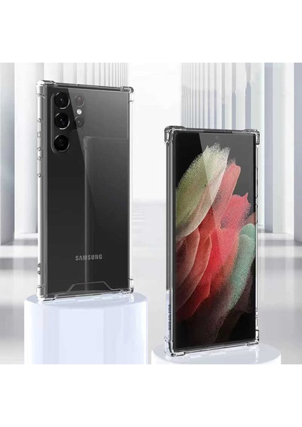 Samsung Galaxy S22 Ultra Köşe Korumalı Şeffaf Darbe Emici Telefon Kılıfı fiyatları
