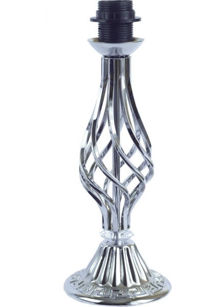 Abajur Ayağı Gümüş Burgulu Model