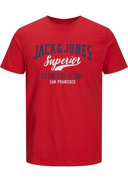 Jjelogo Tee Ss O-Neck 2 Col AW22 Sn True Red