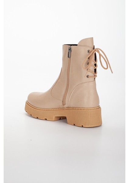 Kalın Tabanlı Fermuarlı Arkadan Bağcıklı Kışlık Kadın Bot fiyatları