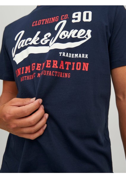 Jjelogo Tee Ss O-Neck 2 Col AW22 Sn Navy fiyatları