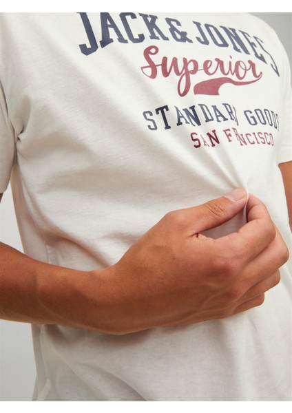 Jjelogo Tee Ss O-Neck 2 Col AW22 Sn Cloud modelleri