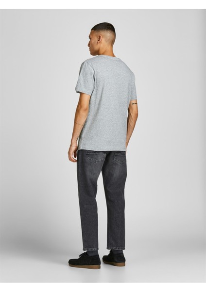 Jjeshark Tee Ss Crew Neck Noos Beton Gri