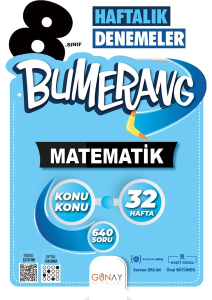 8. Sınıf Bumerang 32 Haftalık Matematik Denemeleri