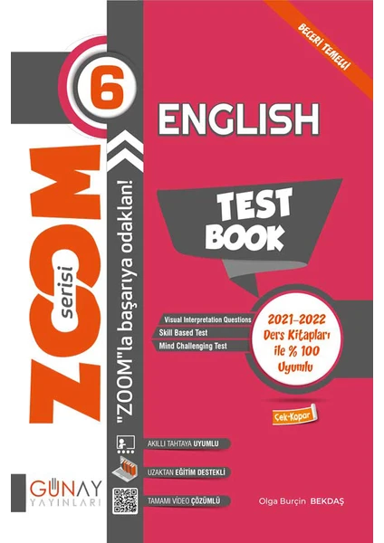 Günay Yayınları Gün&Ay Yayınları 6. Sınıf Zoom Serisi İngilizce Soru Bankası