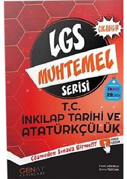 Gün&Ay Yayınları Muhtemel Serisi LGS T.C. Inkılap Tarihi ve Atatürkçülük Soru Bankası