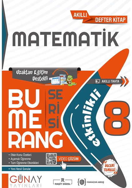 Gün&Ay Yayınları 8. Sınıf Bumerang Etkinlikli Kitap Matematik