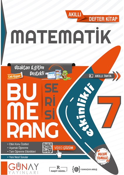 Gün&Ay Yayınları 7. Sınıf Bumerang Etkinlikli Kitap Matematik