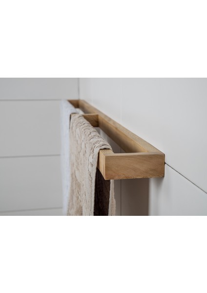 Ahşap Dekorasyon Banyo Havluluk Uzun