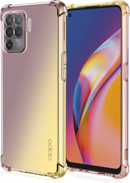 Kzy Oppo Reno 5 Lite Kapak Kamera Korumalı Antişok Airbag Köşe Korumalı Silikon Şeffaf Kılıf