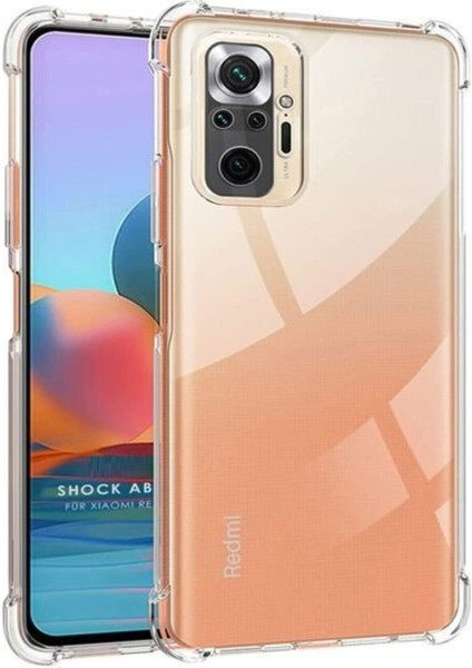 Xiaomi Redmi Note 10 Pro Kapak Kamera Korumalı Antişok Airbag Köşe Korumalı Silikon Şeffaf Kılıf