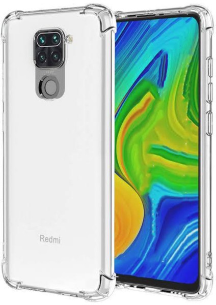 Xiaomi Redmi Note 9 Kapak Kamera Korumalı Antişok Airbag Köşe Korumalı Silikon Şeffaf Kılıf