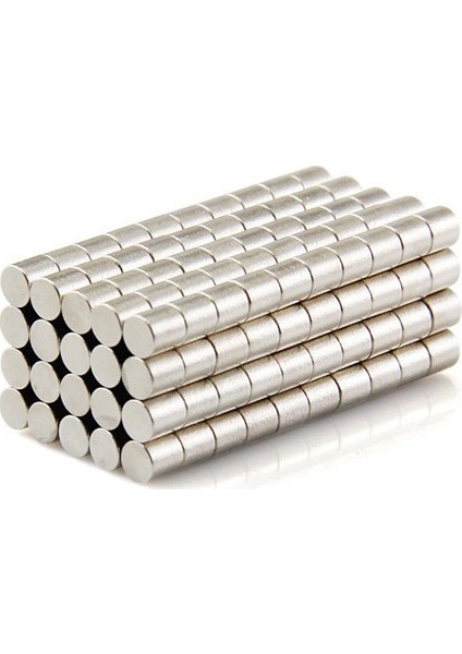 100 Adet Neodyum Mıknatıs Çap 3 mm x Kalınlık 3 mm (3x3 Mm) Yuvarlak Güçlü Magnet