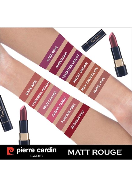 Pierre Cardin Matte Rouge Mat Ruj (Sugar Candy)