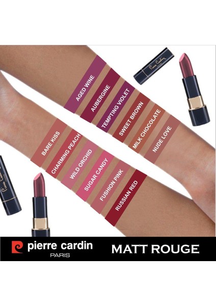 Pierre Cardin Matte Rouge Mat Ruj (Sugar Candy)