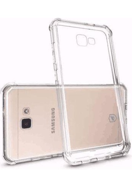 Samsung Galaxy J7 Prime 2 Kapak Kamera Korumalı Antişok Airbag Köşe Korumalı Silikon Şeffaf Kılıf