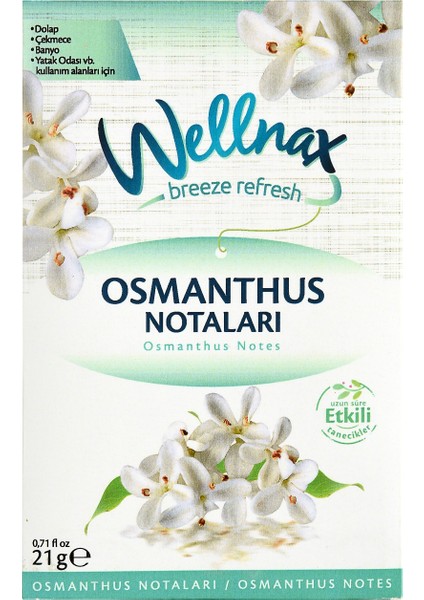 Wellnax Breeze Refresh Dolap ve Çekmece Kokusu Osmanthus Notaları Kesesi X3