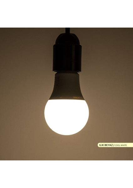 9W LED Ampul 4000K Ilık Beyaz E27 A60 - 10'lu Paket