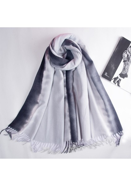 Elegant Gradyan Eşarp Şal Faux Kaşmir Sıcak Püskül (Yurt Dışından)