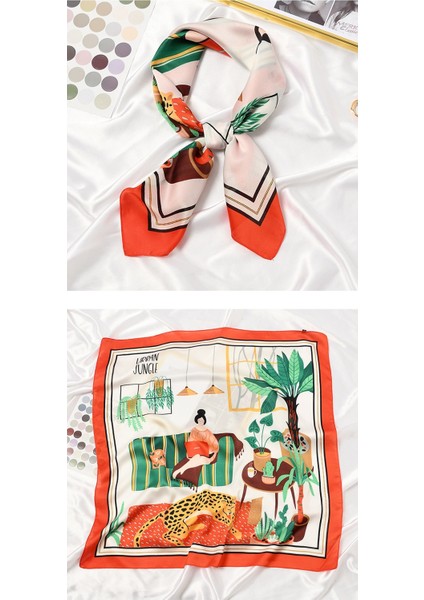 Çizgili Baskı Bandana Saç Bandı Şal Eşarp (Yurt Dışından) modelleri