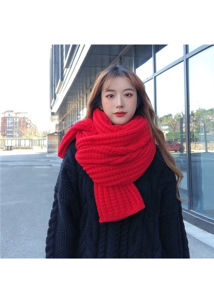 Eşarp Kalınlaştırılmış Sıcak Yün Örme Çift Şal (Yurt Dışından) fiyatları