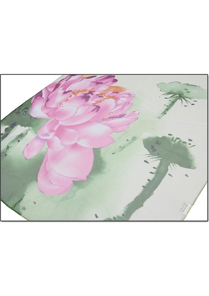 Lotus Yağlıboya Resim Eşarp Ince Uzun Şal Baskı Ipek Eşarp Çiçek (Yurt Dışından)