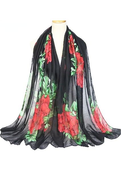 Bali Pamuklu Keten Eşarp Etnik Şal Desenli Şal (Yurt Dışından)