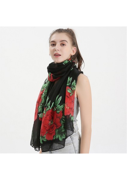 Bali Pamuklu Keten Eşarp Etnik Şal Desenli Şal (Yurt Dışından) fırsatları