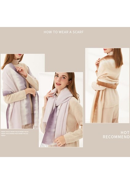 Elegant Gradyan Eşarp Şal Faux Kaşmir Sıcak Püskül (Yurt Dışından) fiyatları