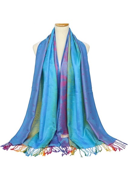 Vintage Fringe Eşarp Pamuklu Dimi Şal Jakarlı (Yurt Dışından)