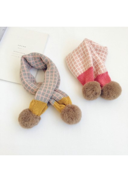 Suni Kürk Eşarp Örme Kareli Ponpon Eşarp Aksesuarları (Yurt Dışından) fiyatları