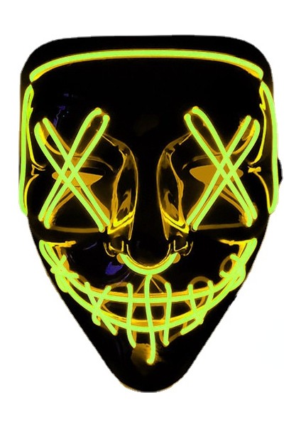 Halloween Cadılar Bayramı Kostümü Parti LED Işıklı Neon Maske (Yurt Dışından)