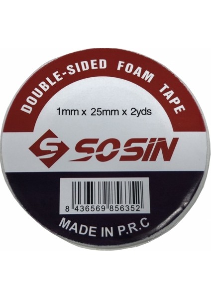 Sosin Çift Taraflı Köpük Bant 25 Mm X 2yds / 8436569856352