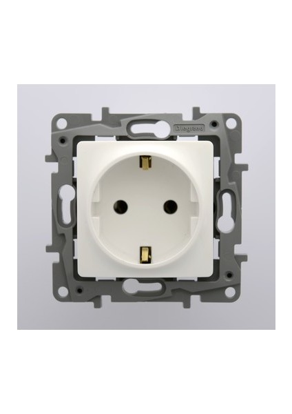 767114 Legrand Salbei Serisi Beyaz Topraklı Priz 230V 16A
