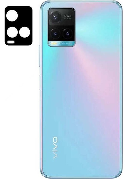 Vivo Y33S 3D Kamera Lens Koruyucu Temperli Cam Çerçeve
