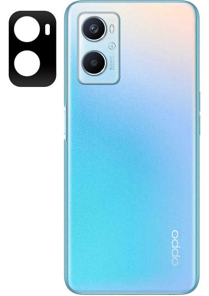 Oppo A96 3D Kamera Lens Koruyucu Temperli Cam Çerçeve