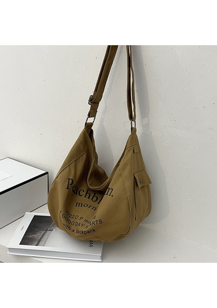 Alfabe Kanvas Kadın Modası Çok Yönlü Tote Büyük Kapasiteli Çapraz Vücut Çanta (Yurt Dışından)