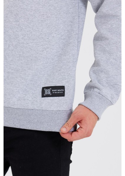 Bisiklet Yaka Etiket Detayı Içi Pamuklu Erkek Sweatshirt modelleri