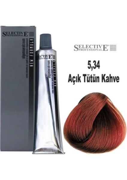 Professional Tüp Saç Boyası 5.34 Açık Tütün Kahve 60 Ml