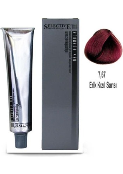 Professional Tüp Saç Boyası 7.67 Erik Kızılı 60 Ml