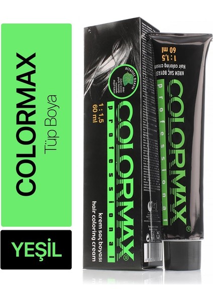 Tüp Saç Boyası Yeşil 60 Ml