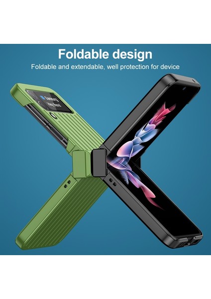 Samsung Galaxy Z Flip 4 İçin 5G Imak Js-3 Serisi Renkli Dikey Şerit Pc Kılıfı - Gümüş (Yurt Dışından) modelleri