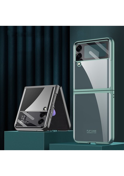 Samsung Galaxy Z Flip 4 İçin Gkk Entegre Elektraplatma Tam Kapsama Telefon Kılıfı - Mavi (Yurt Dışından) fiyatları