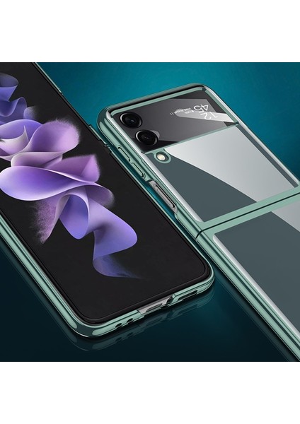 Samsung Galaxy Z Flip 4 İçin Gkk Entegre Elektraplatma Tam Kapsama Telefon Kılıfı - Mavi (Yurt Dışından) modelleri