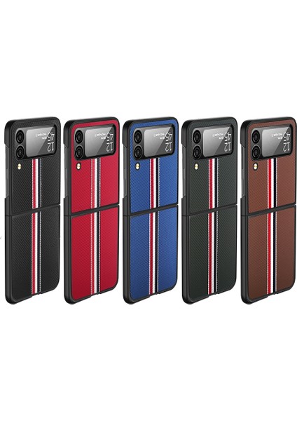 Samsung Galaxy Z Flip 4 İçin Twill Pc Tpu Telefon Kılıfı - Yeşil (Yurt Dışından) fırsatları