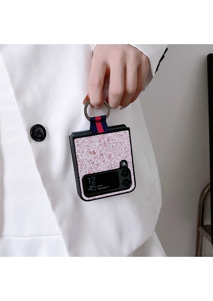 Samsung Galaxy Z Flip 4 Glitter Pud Telefon Kılıfı - Pembe (Yurt Dışından) fırsatları