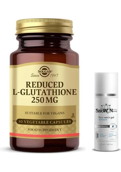 L-Glutathione Reduced 250 Mg 30 Kapsül + Yüz Temizleme Jeli 100ml Li