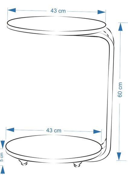 Emr Tekerlekli Yuvarlak C Sehpa indirimleri
