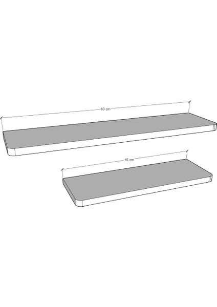 Modern Organizer Düzenleyici Dekoratif Kitaplık Banyo Mutfak Duvar Rafı