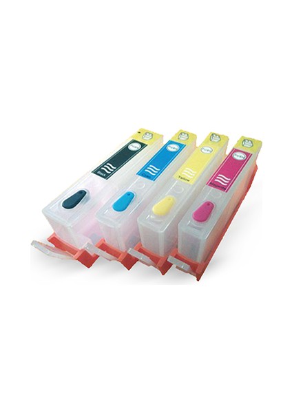 Hp 655 Uyumlu Kolay Dolan Kartuşları (Dolu) 4615/ 5525/ 6625/ 3525 Uyumlu